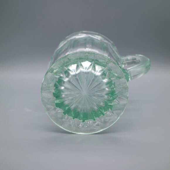 Antique Pale Turquoise EAPG Glass Full-Sized Water Pitcher Beveled Panels - Picture 5 of 6